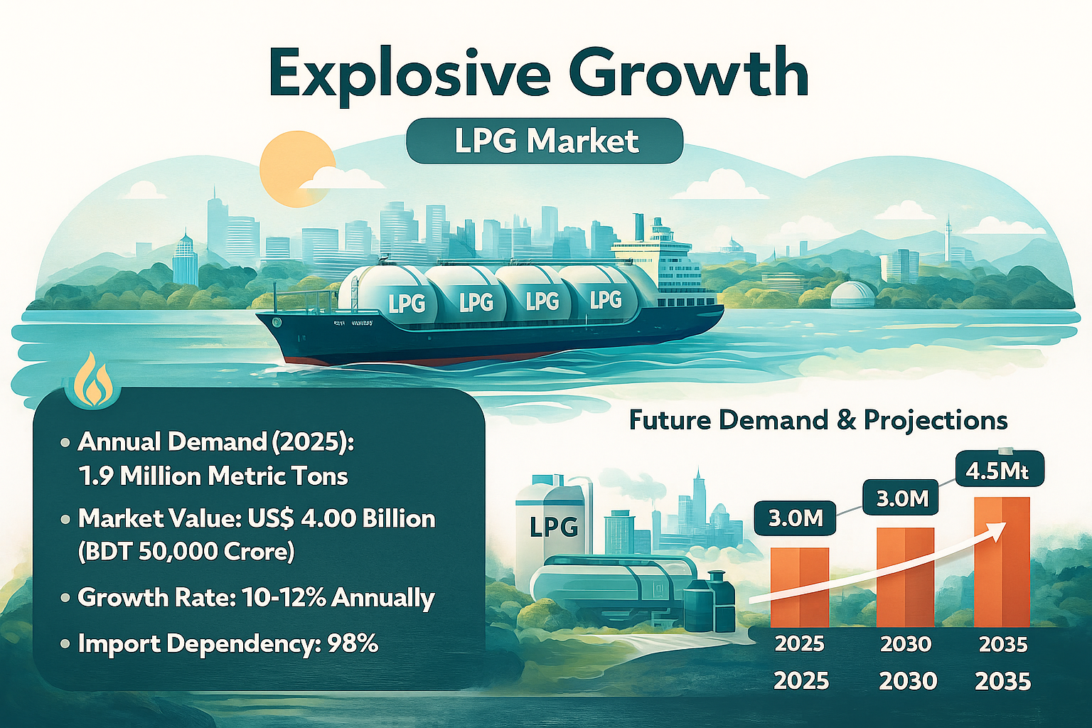 Explosive growth in the Bangladesh LPG market